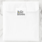 Aandacht voor downsyndroom, downsyndroom vierkante sticker (Tas)