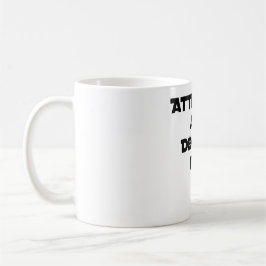 AANDACHT VOOR OS-AFSTAND - woordspeling Koffiemok