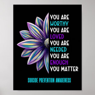 Aandacht voor zelfmoordpreventie positief Motivati Poster