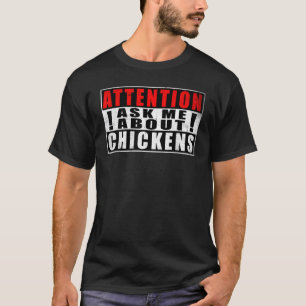 Aandacht Vraag Me Over Kippen Quotes Vintage T-shirt