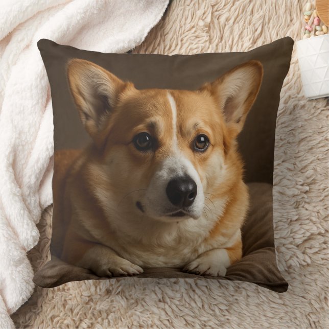 Aandachtige Corgi Kussen (Deken)