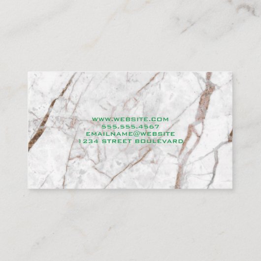 Aandelen Grafiek | Witte Marmer  Visitekaartje (Achterkant)