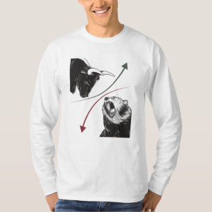Aandelen op de beurs Beer Bull Prijzen T-shirt