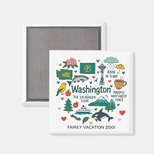 Aandenken aan familieuitstap naar Washington op ma Magneet