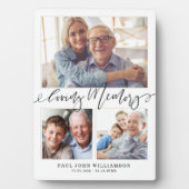 Aandenken aan liefdevolle herinnering 3 foto colla fotoplaat (voorkant)