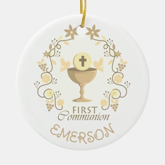 Aandenken! Eerste aangepaste versiering van de com Keramisch Ornament (Voorkant)