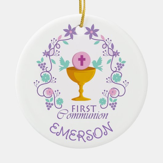 Aandenken! Eerste aangepaste versiering van de com Keramisch Ornament (Voorkant)