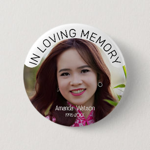 Aandenken Foto Herdenkings Tribut Ronde Button 5,7 Cm