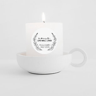 Aandenken Funeral Geschenk liefdevol herinnering f Ronde Sticker