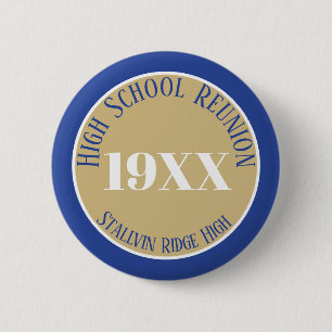 Aandenken! Herübnieknop middelbare school Ronde Button 5,7 Cm