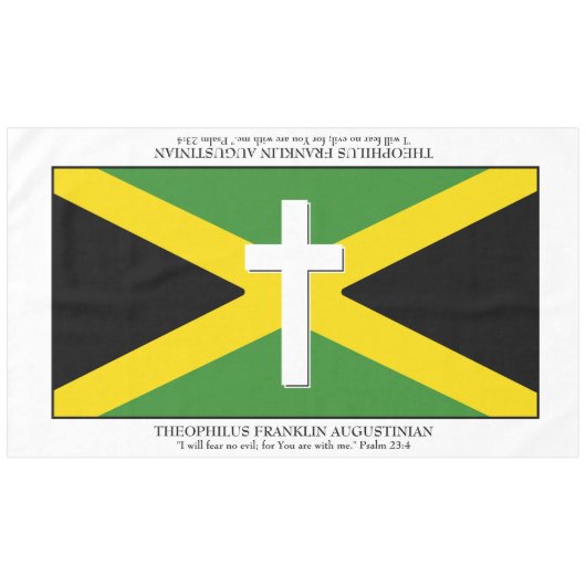 Aandenken | JAMAICA FLAG | Cross Scripture 60"x104 Tafelkleed (Voorkant (Horizontaal))