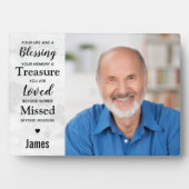 Aandenken met eigen foto familieherinnering fotoplaat (voorkant)