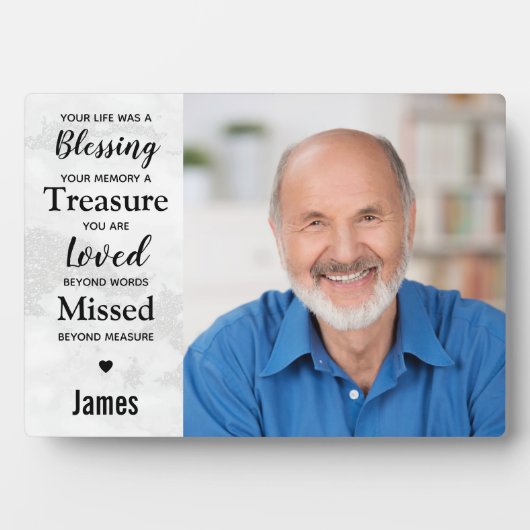 Aandenken met eigen foto familieherinnering fotoplaat (voorkant)