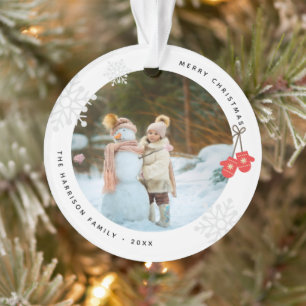 Aandenken Moderne Rode Handschoenen Foto Acryl Ornament