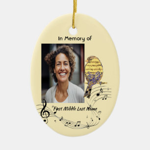 Aandenken Muziek Vogel Keramisch Ornament