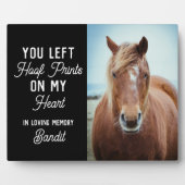 Aandenken Paard Herinnering Equestrisch Aangepaste Fotoplaat (Voorkant)