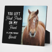 Aandenken Paard Herinnering Equestrisch Aangepaste Fotoplaat (Zijkant)