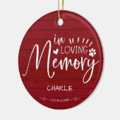 Aandenken Ter Herinnering Kat Of Hond Huisdier Her Keramisch Ornament (Links)