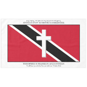 Aandenken   TRINIDAD FLAG   Grote scripts voor mee Tafelkleed