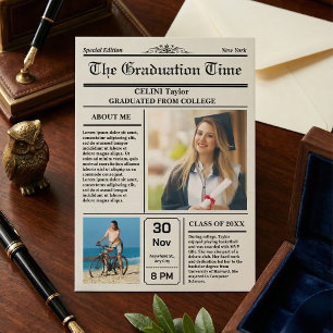 Aandenken uitnodiging voor afstudeer nieuws - Prin