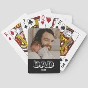 Aandenken Vader Est Foto Cadeau Vader  Pokerkaarten