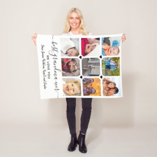 Aandenken Verbonden Door Liefde 9 Foto Collage Fleece Deken