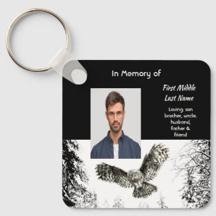 Aandenken Waterverf Uil Vogel Sleutelhanger