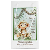 Aandenkenzak voor Monkey Baby Shower Klein Cadeauzakje (Achterkant)