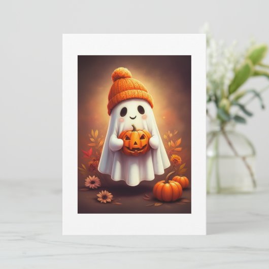 aandoenlijke spook kaart (Staand voorkant)