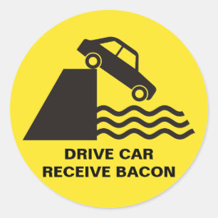 Aandrijving - Bacon ontvangen Ronde Sticker
