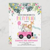 Aandrijving door de Birthday Parade Invitation Saf Kaart (Voorkant / Achterkant)