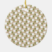 Aanduiding van de vrede op aarde Dove Holly Kerstr Keramisch Ornament (Achterkant)