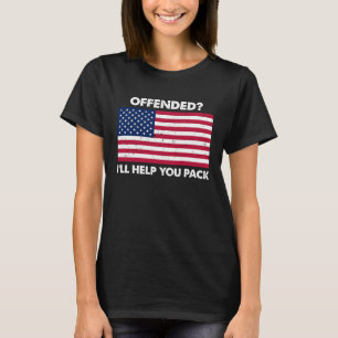Aangeboden ik help je de Amerikaanse vlag te pakke T-shirt