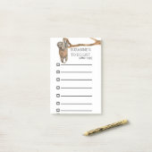 Aangeboden persoonlijke kabelsleuf Waterverf Post-it® Notes (Op bureau)