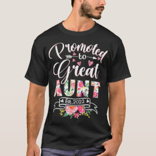 Aangeboden tot Great Aunt Est 2022 Funny Floral Fi T-shirt