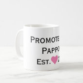 Aangeboden tot Pappou Black & Roze Mok (Voorkant links)