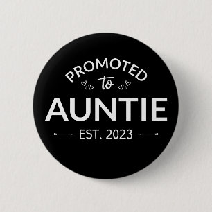 Aangeboden tot tante Est. 2023 II Ronde Button 5,7 Cm