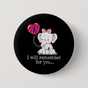 Aangeboren Hartafwijking Bewustzijn Olifant Ronde Button 5,7 Cm