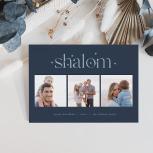 Aangebroken verbinding Hanukkah Photo Collage Feestdagenkaart