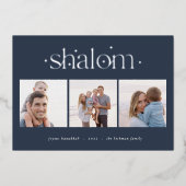 Aangebroken verbinding | Hanukkah Photo Collage Folie Feestdagenkaart (Voorkant)