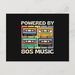 Aangedreven door 80s Music Cassette Retro Briefkaart