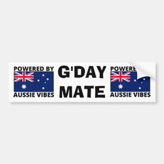 Aangedreven door Aussie Vibes Bumpersticker