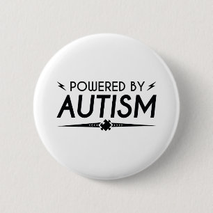 Aangedreven door autisme ronde button 5,7 cm