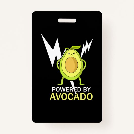 Aangedreven door Avocado Badge (Voorkant)