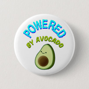 Aangedreven door Avocado Ronde Button 5,7 Cm