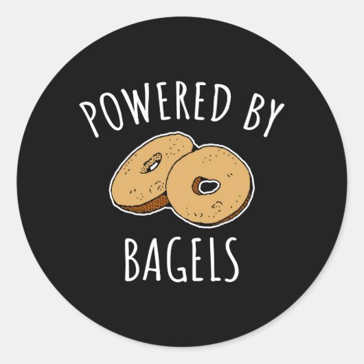 Aangedreven door Bagels Bagel Ronde Sticker (Voorkant)