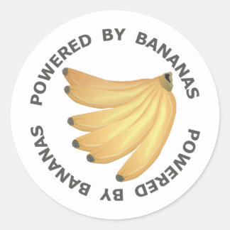 Aangedreven door bananen ronde sticker