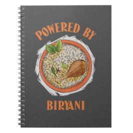 Aangedreven door biryani T-Shirt Notitieboek