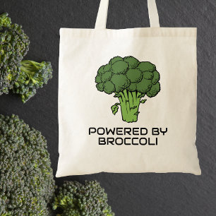 Aangedreven door Broccoli Reused Canvas Grocery Tote Bag
