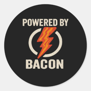 Aangedreven door Bycon Funny Meat Lover BBQ Grill Ronde Sticker